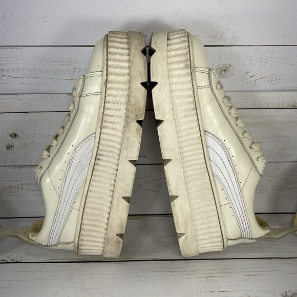 Puma x Rihanna Fenty Ankle Strap Creeper Women Size 9 Vanilla Ice White Platform - Picture 7 of 8